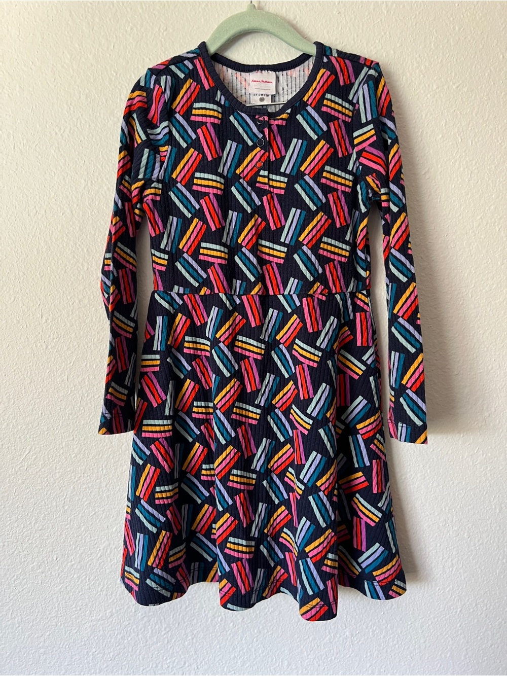 Hanna Andersson Long Sleeve Rib Knit Dress 6-7